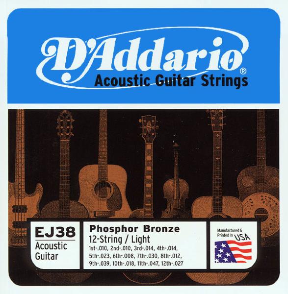 D'addario Jeu De 6 Cordes Guit. Folk 6c Phosphor Bronze 010.047 Ej38 - Westerngitaarsnaren - Variation 1