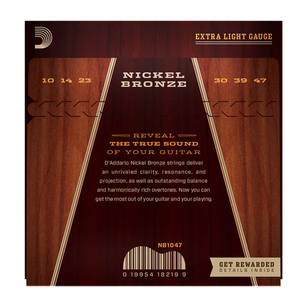 D'addario Nickel Bronze Acoustic Guitar Nb1047 Extra Light 10-47 - Westerngitaarsnaren - Variation 1