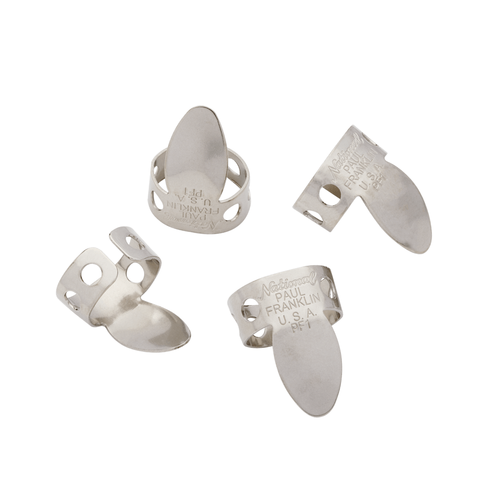 D'addario Np2-04pf Paul Franklin National Finger Picks, Nickel 4-pack - Plectrum - Variation 1