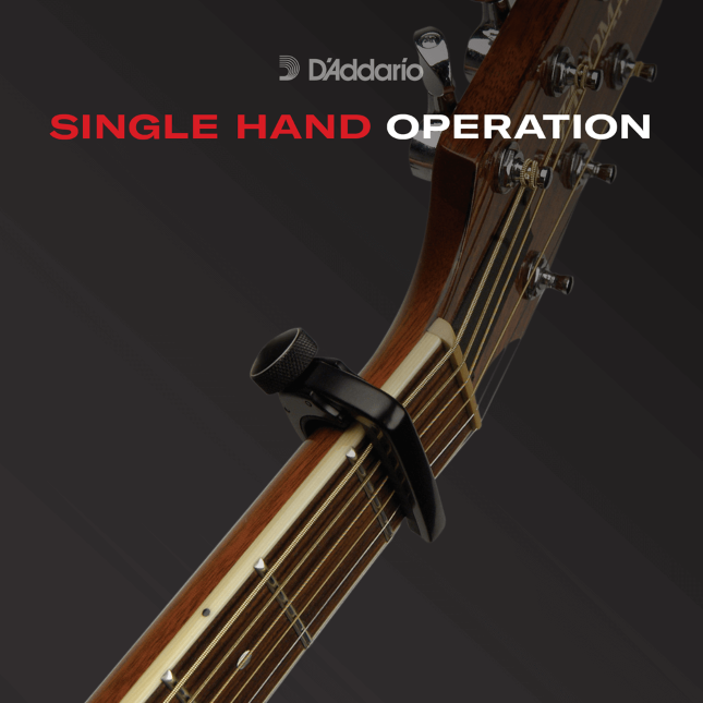 D'addario Ns Ned Steinberger Cp04 Guit. Classique Black - Capo - Variation 2