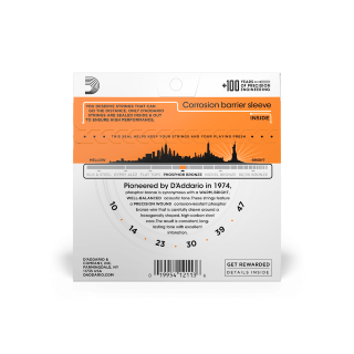 D'addario Jeu De 6 Cordes Phosphor Bronze Acoustic Guitar Ej15 Folk Extra Light 10-47 - Westerngitaarsnaren - Variation 1