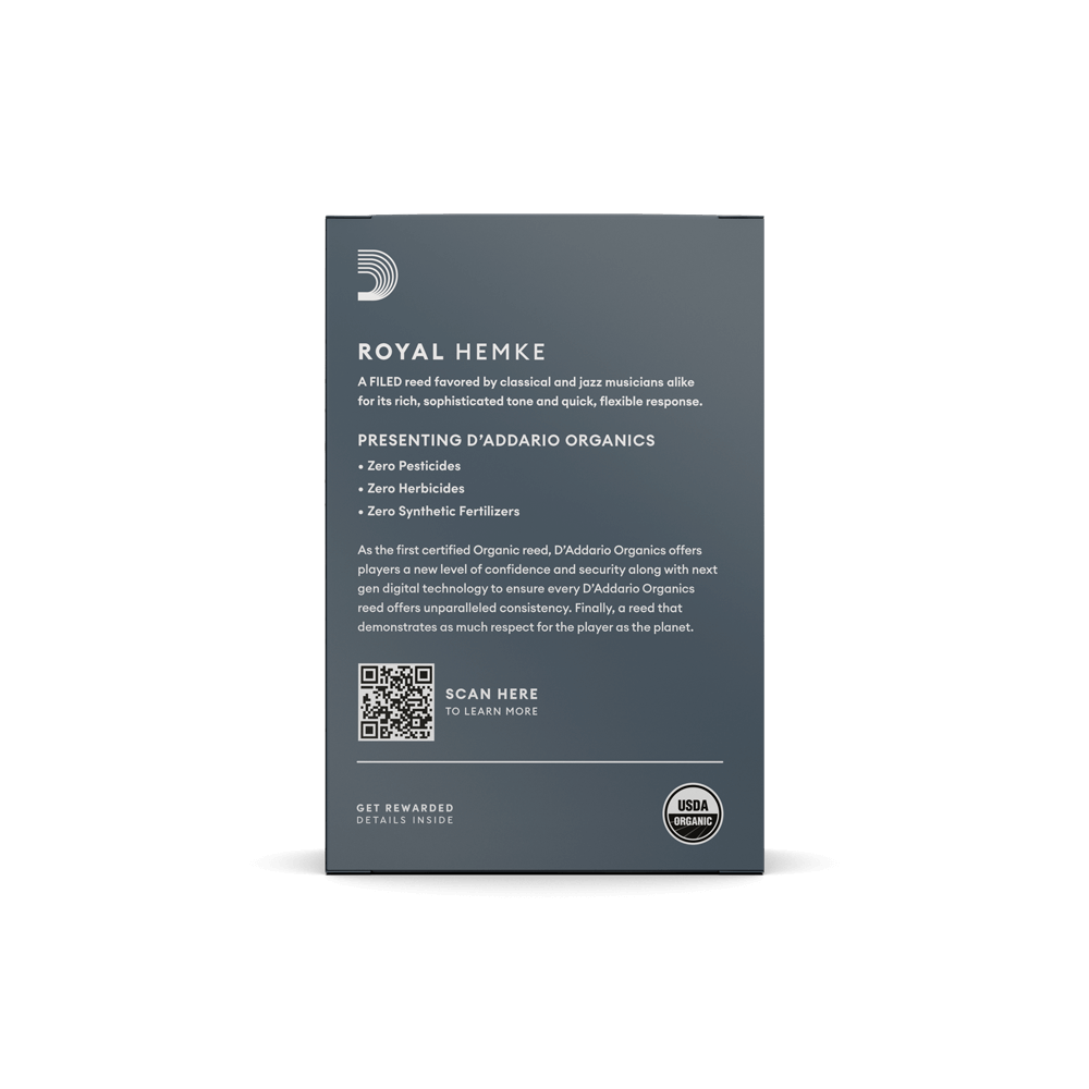 D'addario Rhkp10ssx200 Royal Hemke Organic Soprano Saxophone Reeds, Strength 2.0, 10-pack - Saxofoon riet - Variation 3