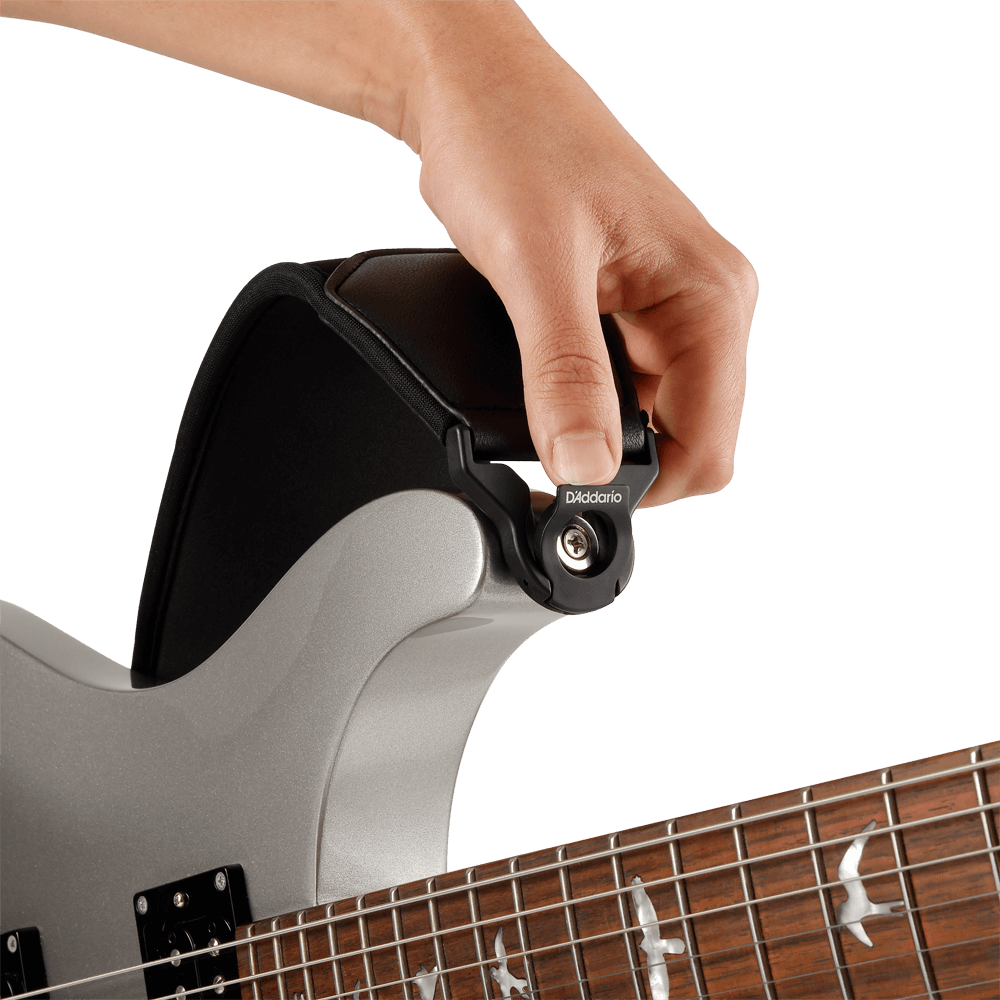 D'addario Sangle En Neoprene D'addario Comfort Auto Lock Pour Guitare, Noir - Gitaarriem - Variation 4