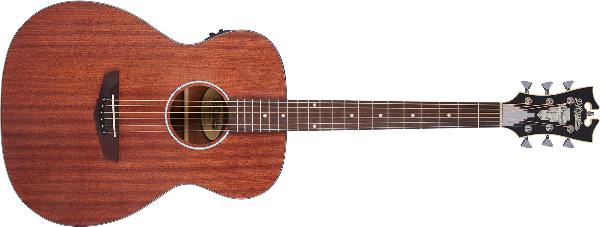 D'angelico Tammany Ls Premier Om Tout Acajou Mer Rw - Natural Mahogany Satin - Folk gitaar - Main picture