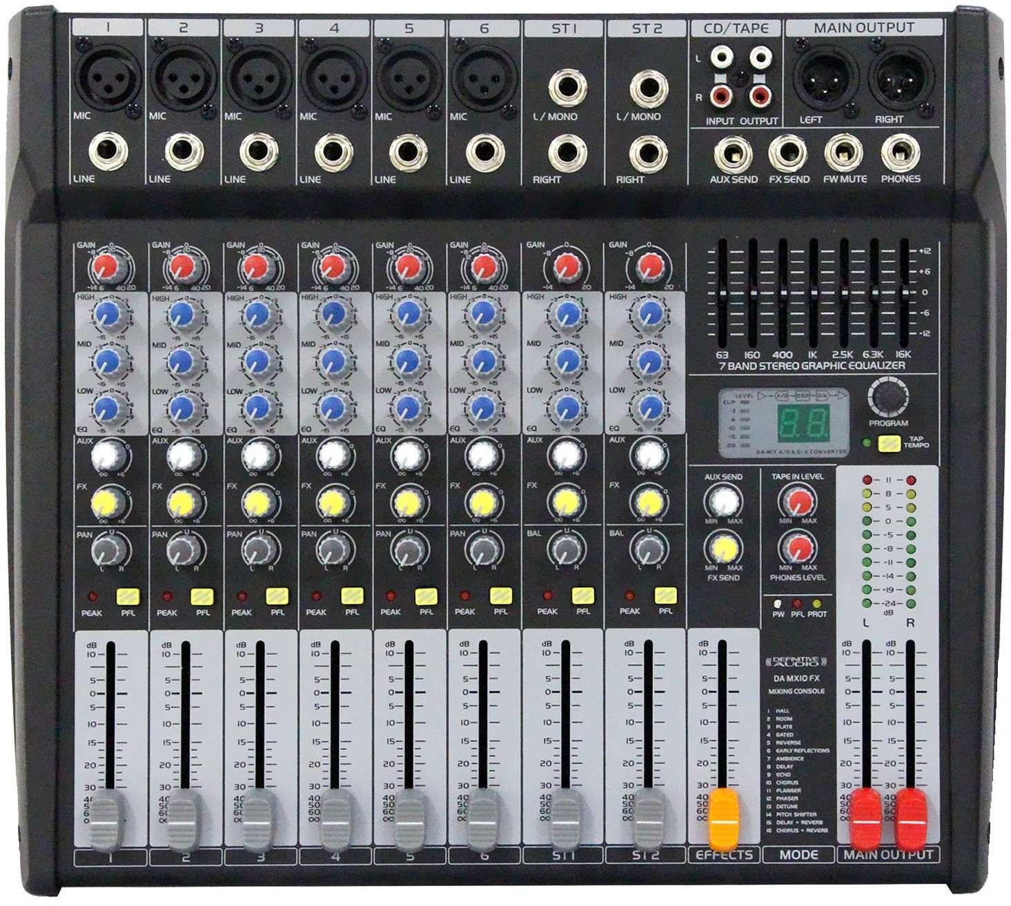 Analoge mengtafel Definitive audio DA MX10 FX2
