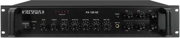 Multi-kanalen krachtversterker Definitive audio PA 120 6Z