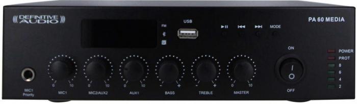 Multi-kanalen krachtversterker Definitive audio PA 60 MEDIA