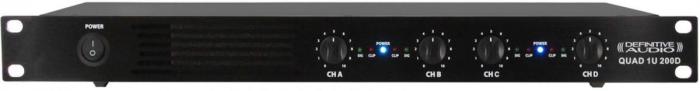 Multi-kanalen krachtversterker Definitive audio QUAD 1U 200D