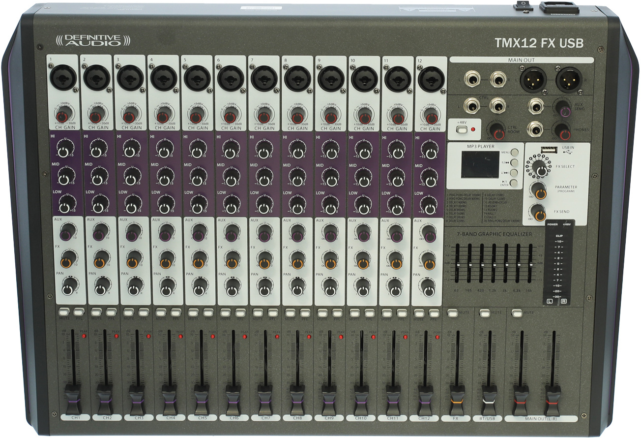 Definitive Audio Tmx12 Fx Usb - Analoge Mengtafel - Main picture