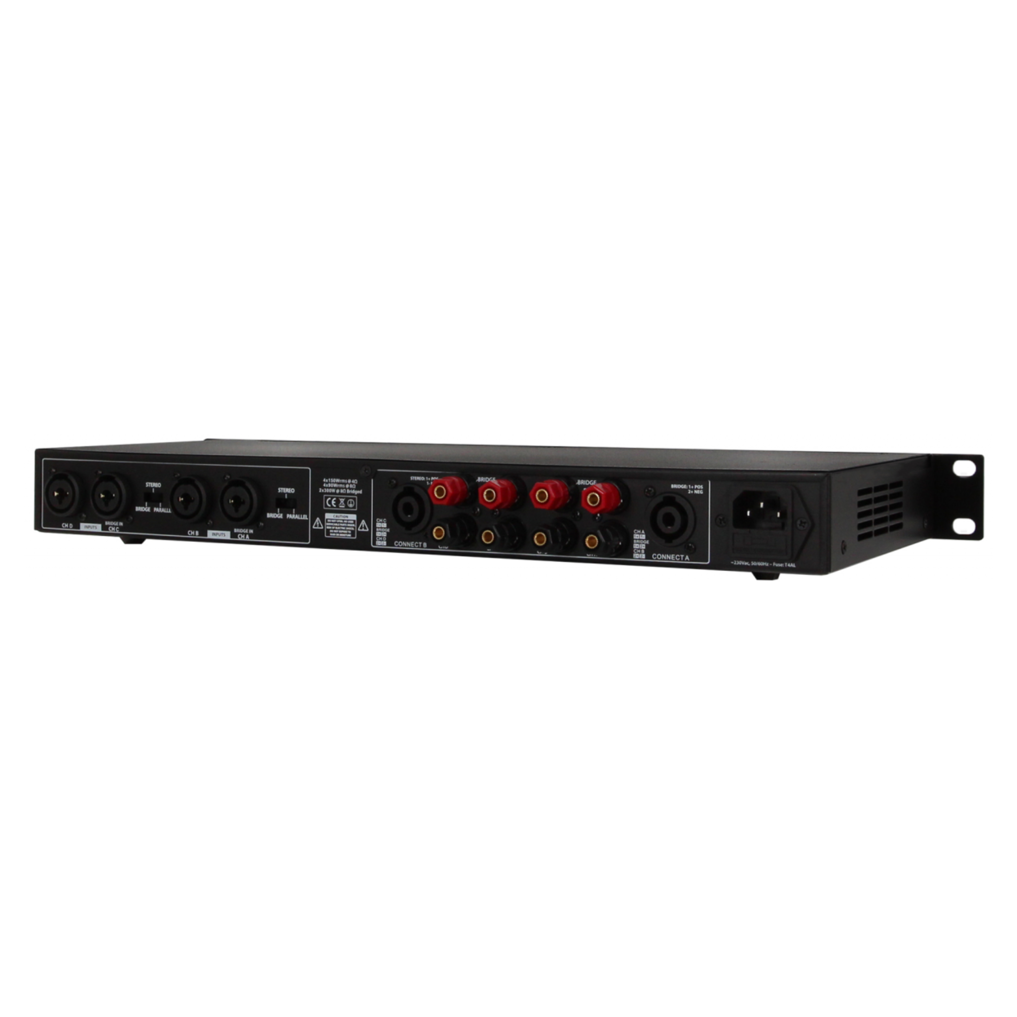 Definitive Audio Quad 1u 150d - Multi-kanalen krachtversterker - Variation 1