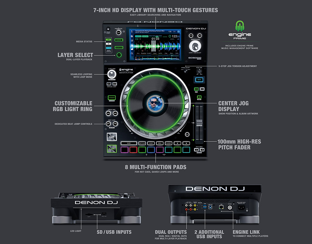 Denon Dj Sc5000 Prime - MP3 & CD Draaitafel - Variation 4