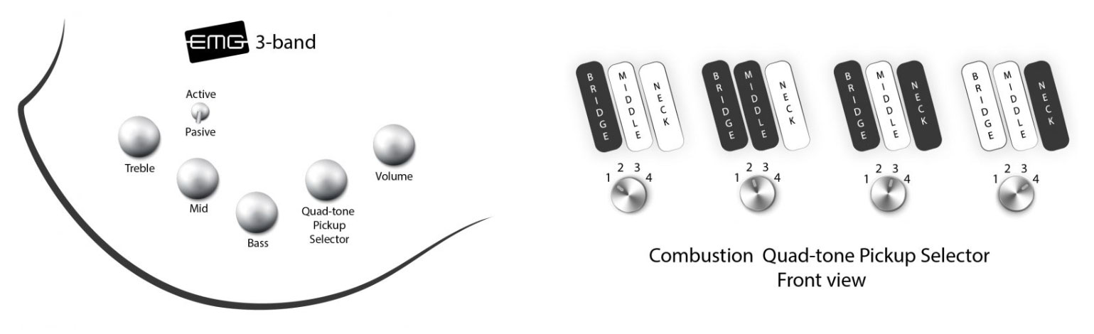 Dingwall Combustion Cb3 5c 3pu Active Pf - Vintage Burst Gloss - Solid body elektrische bas - Variation 6