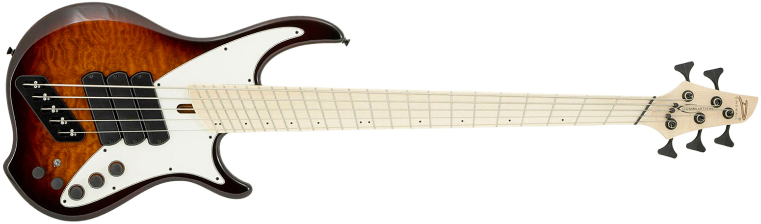 Dingwall Combustion Nashville Cn3 5c 3pu Active Mn - Vintage Burst - Solid body elektrische bas - Main picture