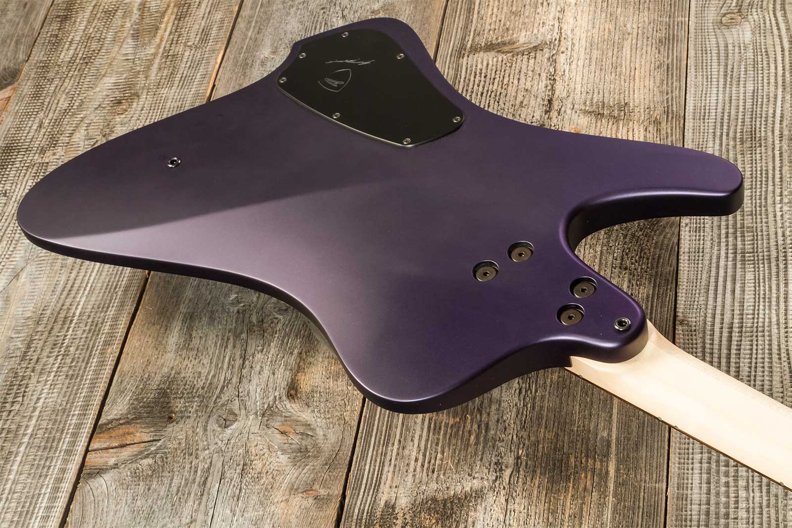 Dingwall Custom Shop D-roc 4c 3-pickups Wen #6982 - Purple To Faded Black - Solid body elektrische bas - Variation 4