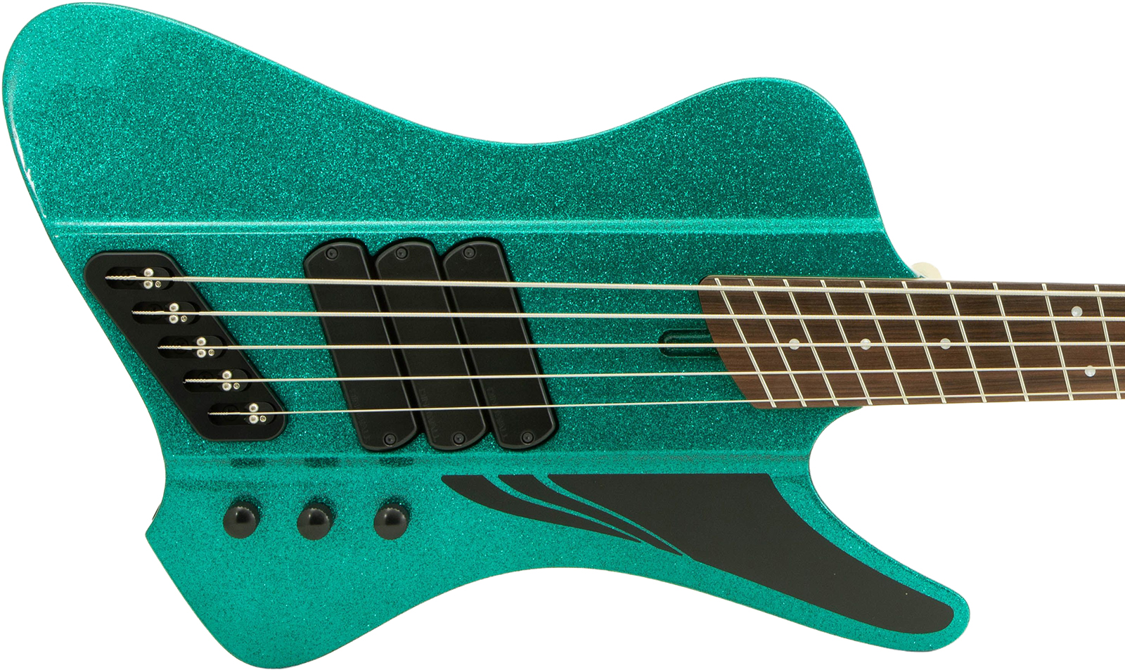 Dingwall D-roc Standard-3 5c 3pu Active Pf - Gloss Aquamarine Metalflake - Solid body elektrische bas - Variation 1