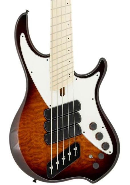 Solid body elektrische bas Dingwall Nashville Combustion 3-Pickups (5-String, MN) - vintage burst