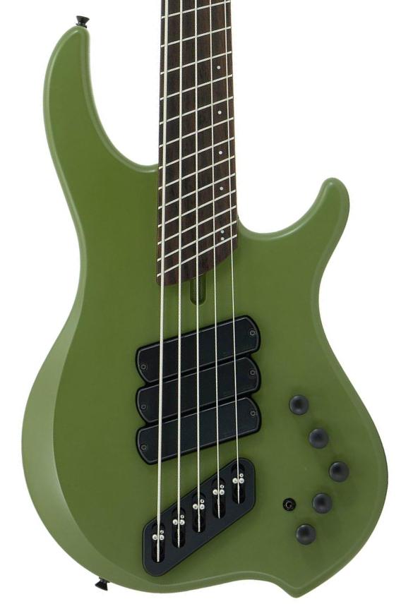 Solid body elektrische bas Dingwall Kyle Konkiel Combustion 5-String Ltd - Matte army green