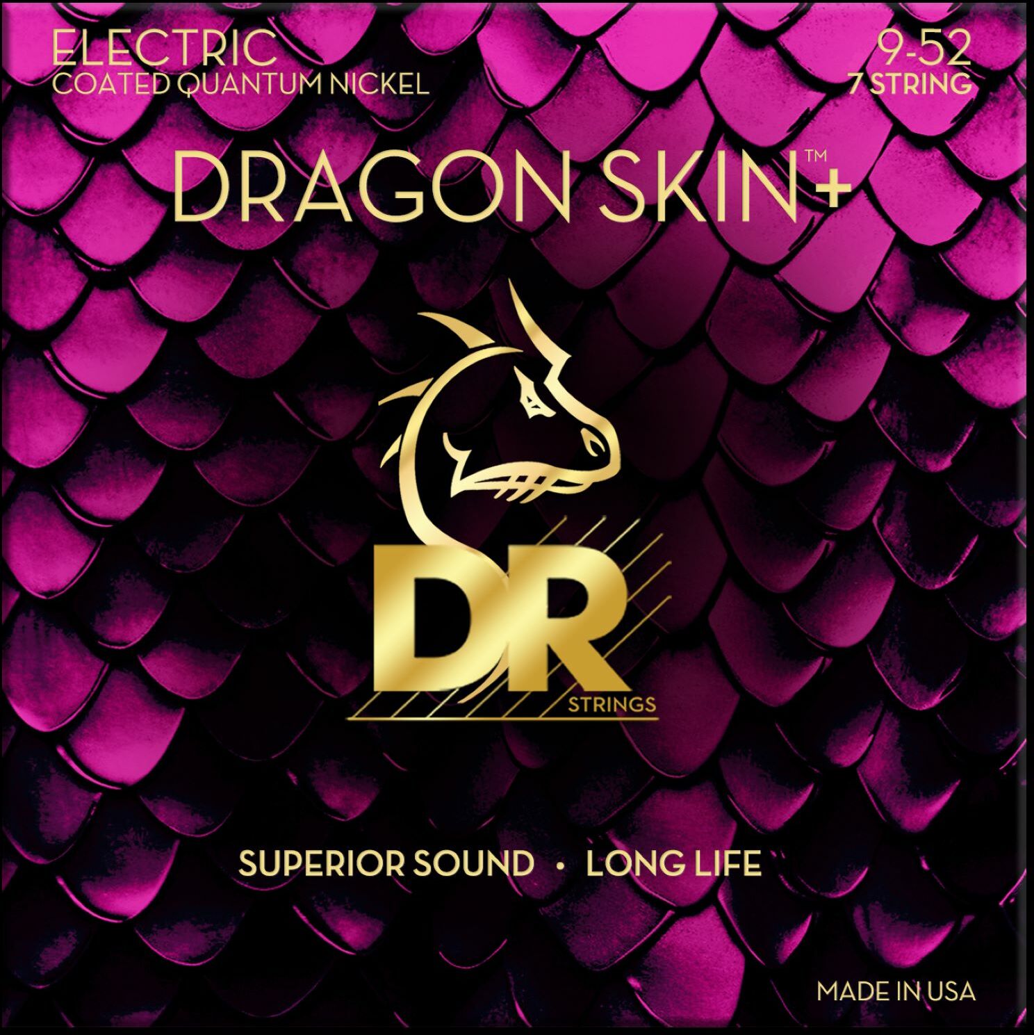 Dr Jeu De 7 Cordes Dragon Skin+ Core Technology Coated Wrap 9-52 - Elektrische gitaarsnaren - Main picture