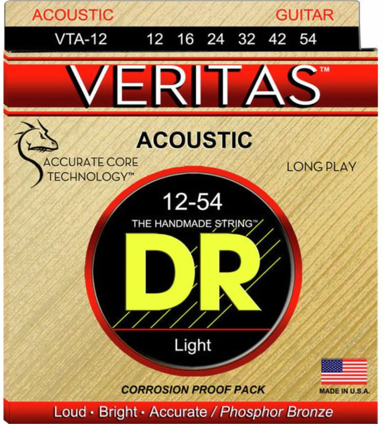 Dr Vta-12 Veritas Phosphore Bronze Acoustic Guitar 6c 12-54 - Westerngitaarsnaren - Main picture
