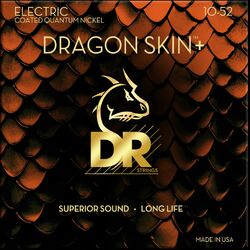 Elektrische gitaarsnaren Dr DRAGON SKIN+ Core Technology Coated Wrap 10-52 - Snarenset