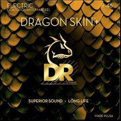 Elektrische gitaarsnaren Dr DRAGON SKIN+ Core Technology Coated Wrap 9-46 - Snarenset