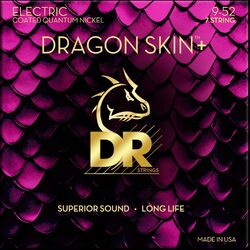 Elektrische gitaarsnaren Dr DRAGON SKIN+ Core Technology Coated Wrap 9-52 - 7-snarige set