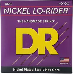 Elektrische bassnaren Dr LO-RIDER Nickel Plated Steel 40-100 - Set van 4 snaren