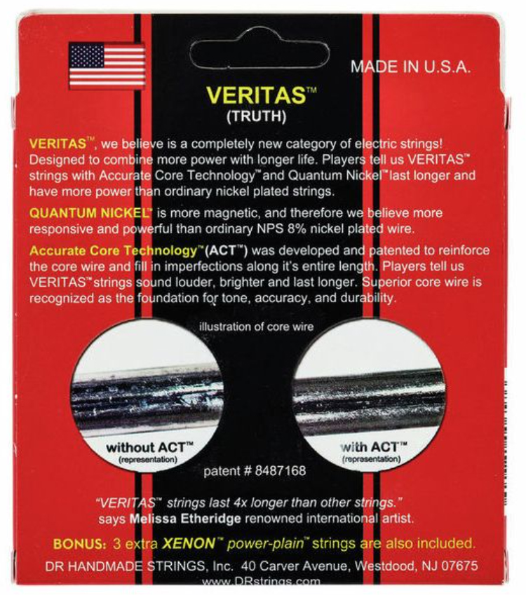 Dr Vte-9/46 Veritas Electric Guitar 6c 9-46 - Elektrische gitaarsnaren - Variation 1