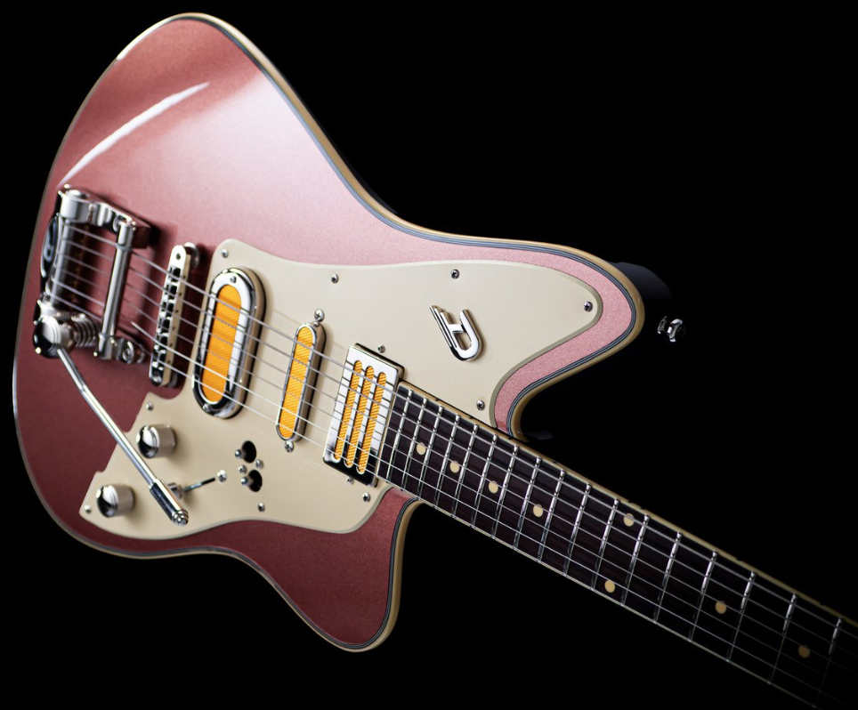 Duesenberg Bros. Landreth Joey's Guitar Signature  Rw Trem - Sunset Rose - Retro-rock elektrische gitaar - Variation 2