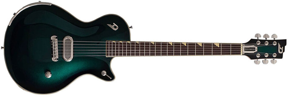 Duesenberg Jeff Darosa Alliance Signature 1h Ht Rw - Catalina Green Burst - Enkel gesneden elektrische gitaar - Main picture