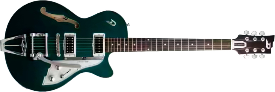 Duesenberg Starplayer Cbr Hs Trem Bigsby Rw - Catalina Green - Semi hollow elektriche gitaar - Main picture