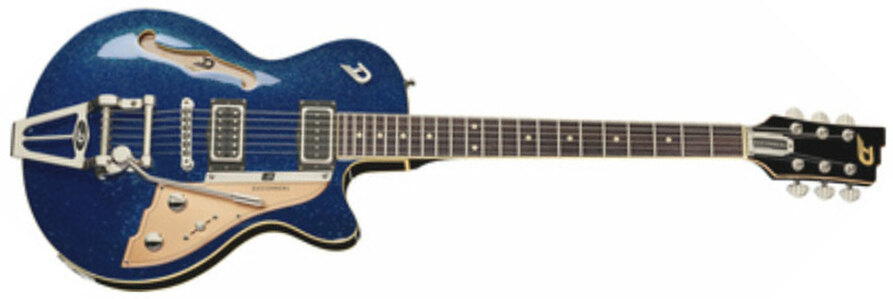 Duesenberg Starplayer Tv Hs Trem Rw - Sparkle Blue - Semi hollow elektriche gitaar - Main picture