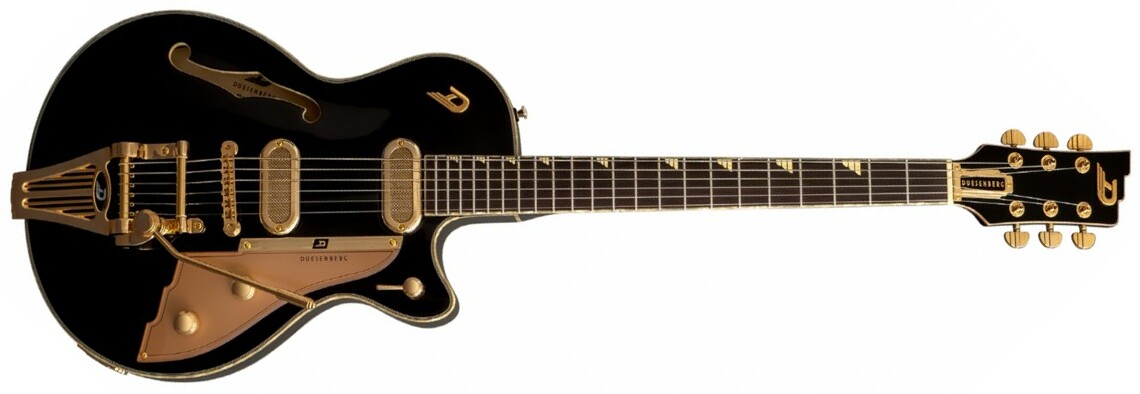 Duesenberg Starplayer Tv Phonic Hs Trem Rw - Black - Semi hollow elektriche gitaar - Main picture