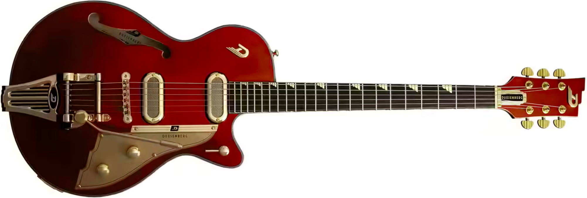 Duesenberg Starplayer Tv Phonic Hs Trem Rw - Balboa Pearl Red - Semi hollow elektriche gitaar - Main picture