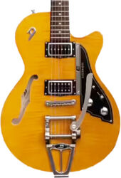 Semi hollow elektriche gitaar Duesenberg Starplayer CBR - Transparent honey