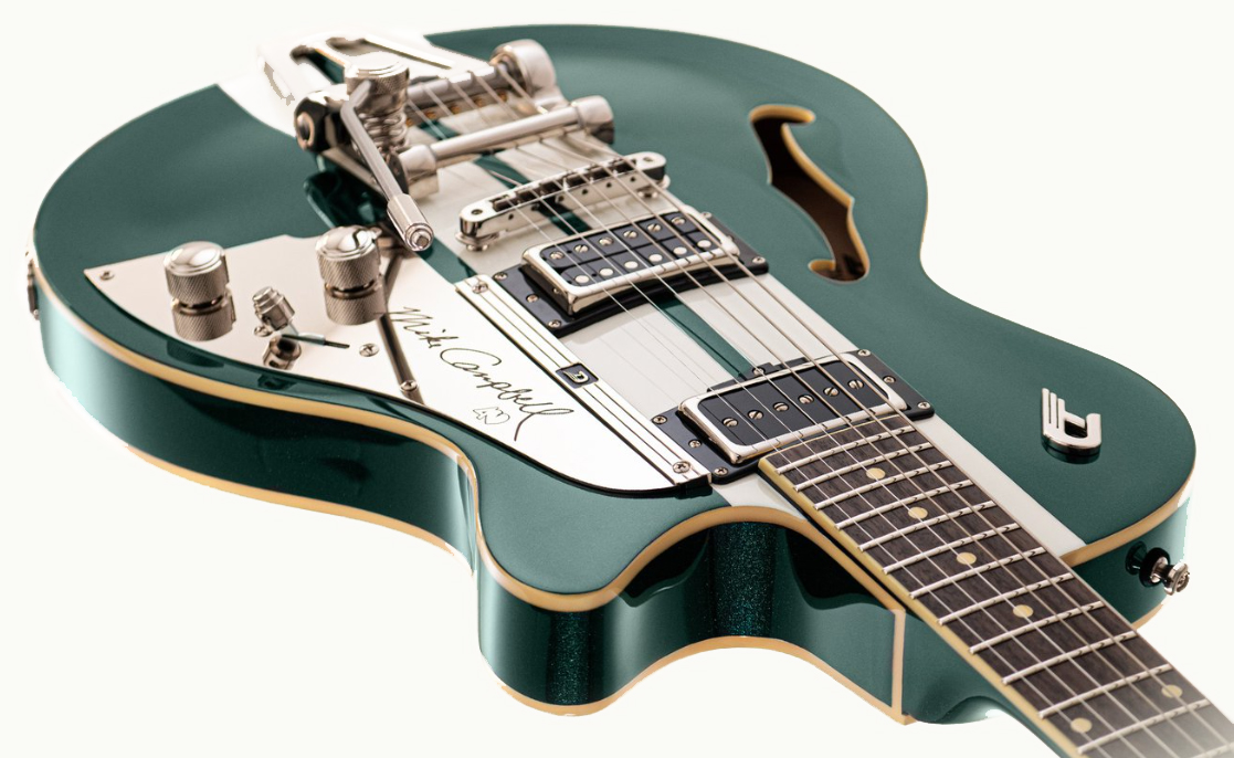 Duesenberg Mike Campbell Starplayer Tv 40th Ann. Alliance Signature Hs Trem Rw - Metallic Racing Green - Semi hollow elektriche gitaar - Variation 2