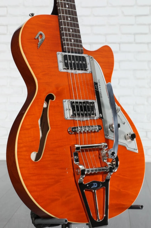 Duesenberg Starplayer Cbr Hs Trem Bigsby Rw - Transparent Vintage Orange - Semi hollow elektriche gitaar - Variation 1