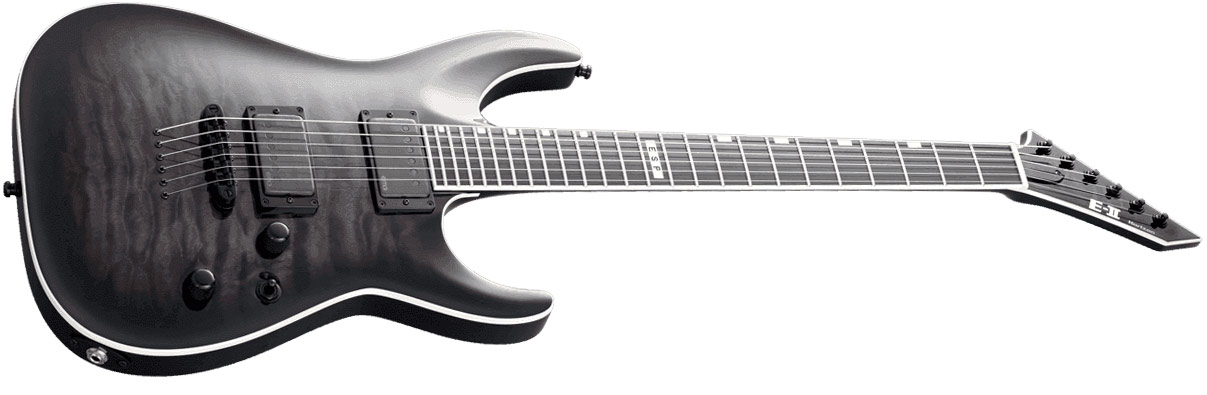 Esp E-ii Horizon Nt-ii Hh Emg Eb - See Thru Black - Elektrische gitaar in Str-vorm - Variation 1