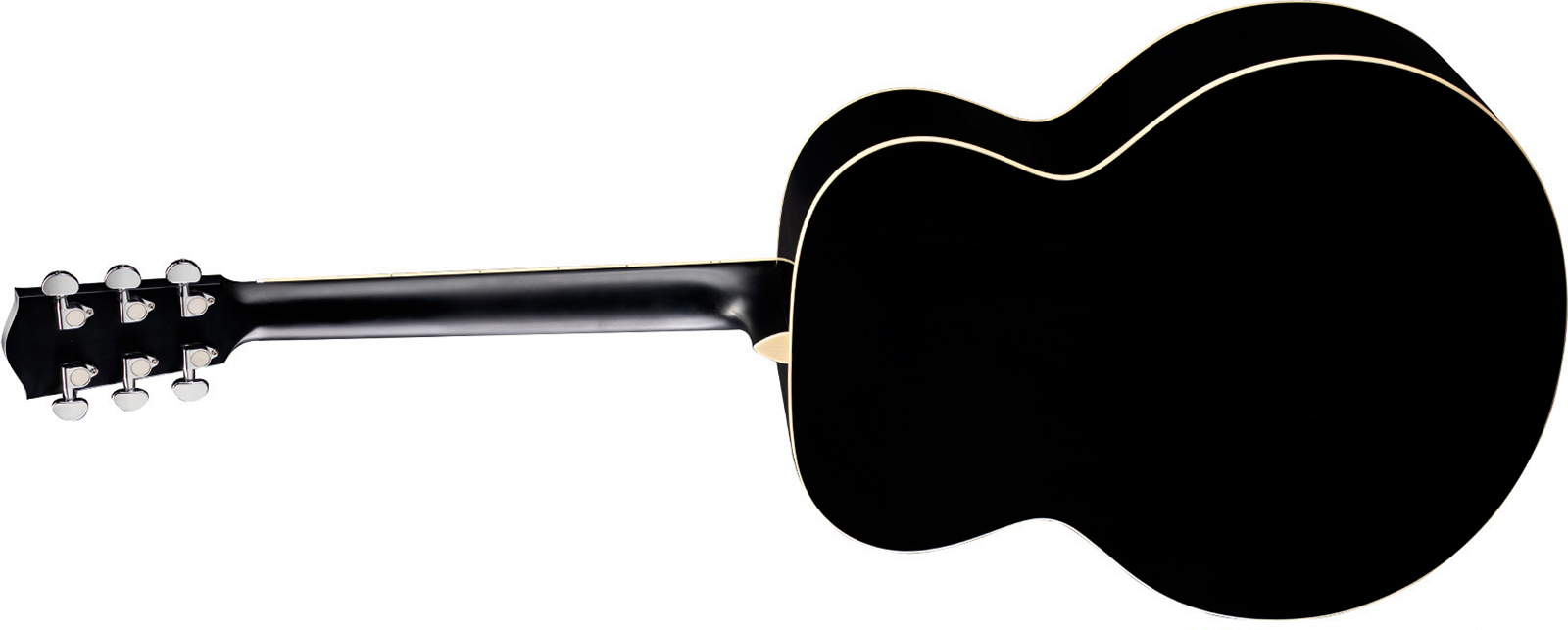 Eastman Ac330e Jumbo Epicea Acajou Eb - Truetone Gloss Black - Folk gitaar - Variation 1