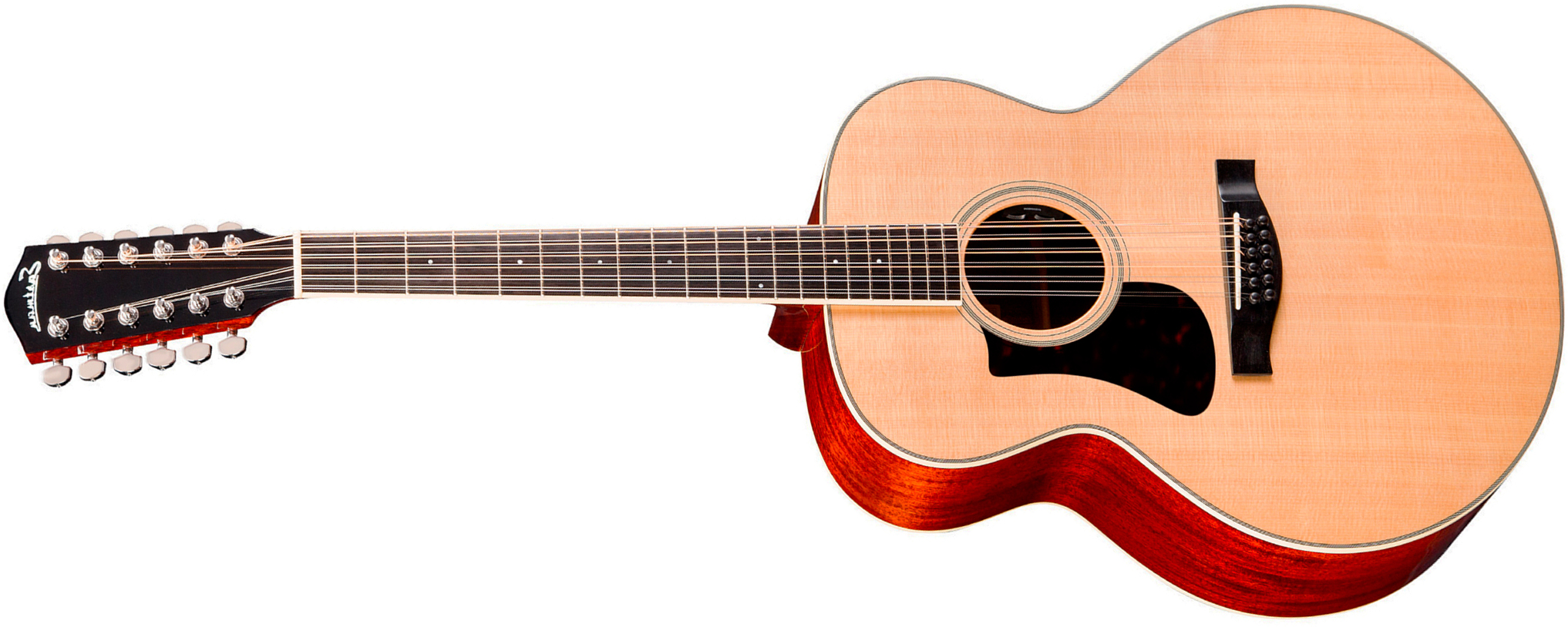 Eastman Ac330le-12 Jumbo 12c Lh Gaucher Epicea Acajou Eb - Truetone Gloss Natural - Folk gitaar - Main picture