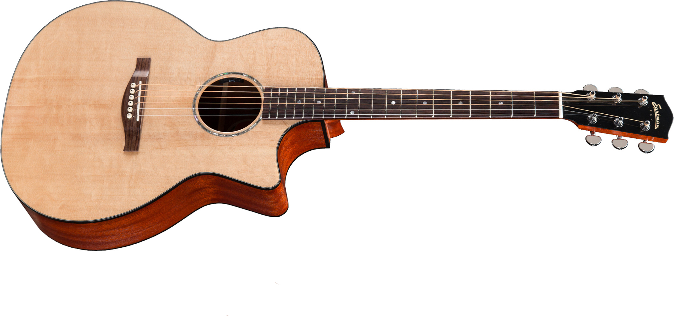 Eastman Pch1-gace Grand Auditorium Cw Epicea Sapele Rw +housse - Natural Satin - Elektro-akoestische gitaar - Main picture