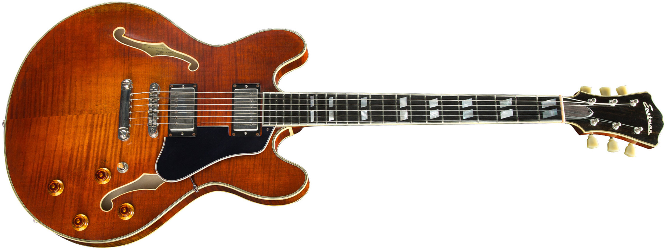 Eastman T59v Thinline 2h Seymour Duncan Ht Eb - Antique Classic - Semi hollow elektriche gitaar - Main picture