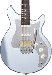 Retro-rock elektrische gitaar Eastman Fullertone DC '62 - Truetone satin ice blue metallic