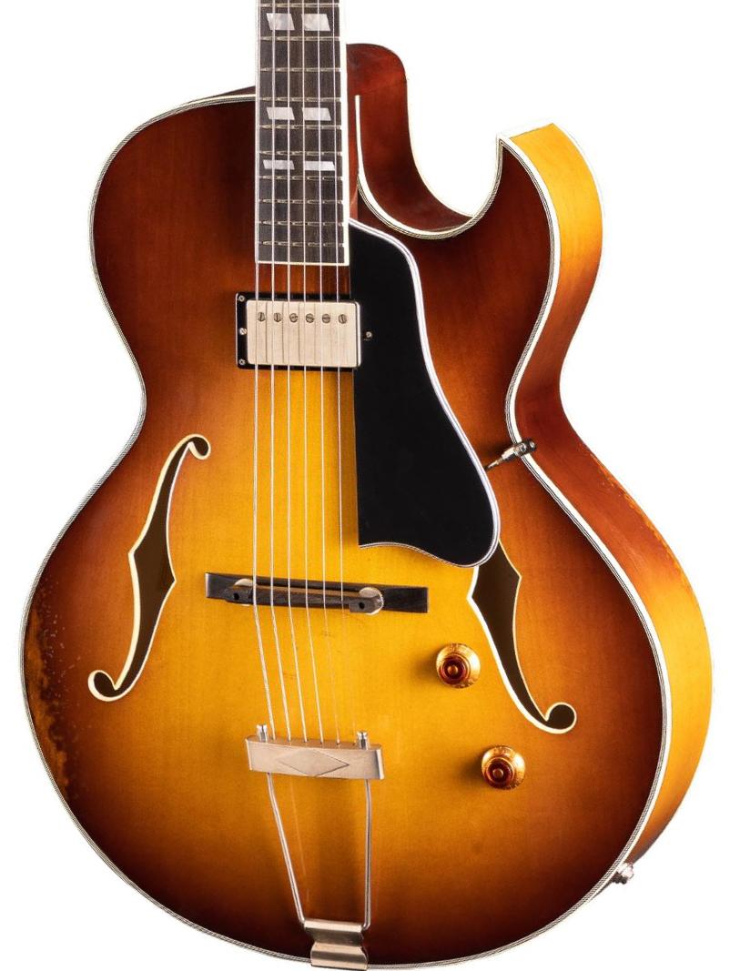 Semi hollow elektriche gitaar Eastman Archtop T49D/v - Antique varnish goldburst