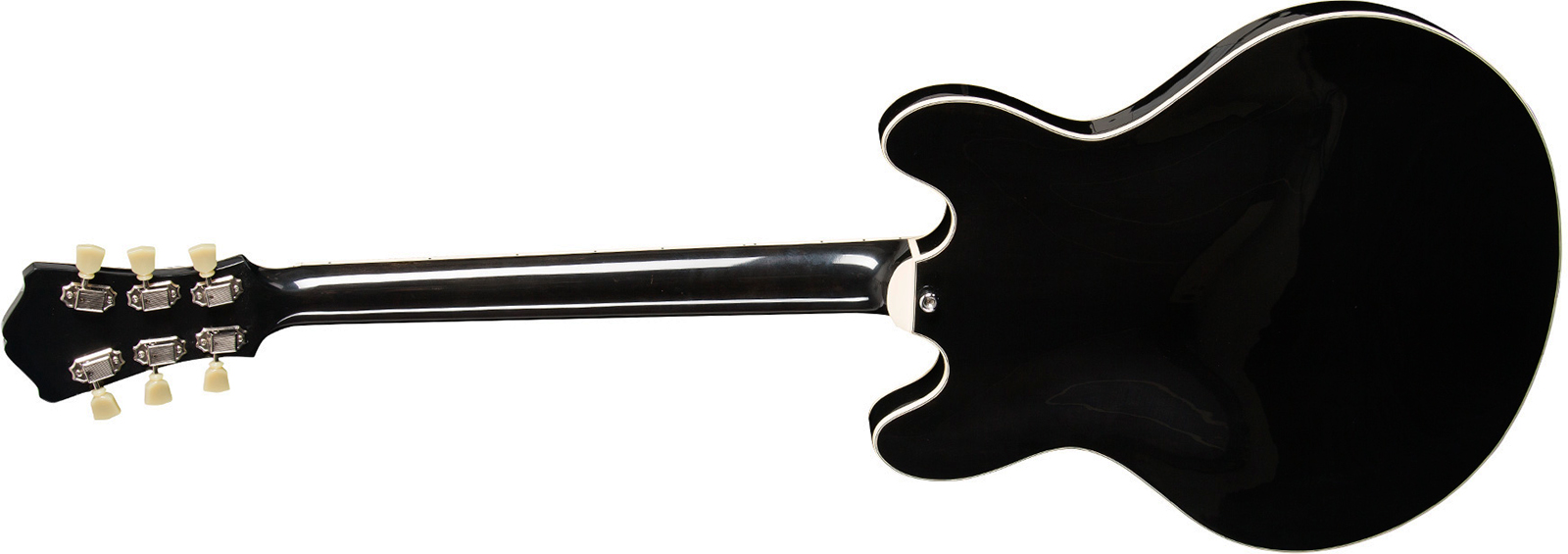 Eastman T486 Thinline 2h Seymour Duncan Ht Eb - Black - Semi hollow elektriche gitaar - Variation 1