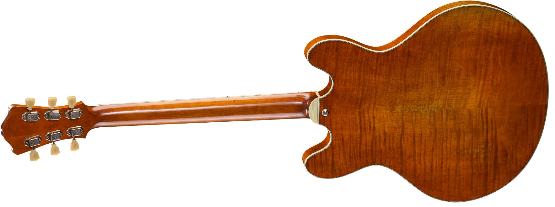 Eastman T59v Thinline Laminate Hh Lollar Ht Eb - Amber - Semi hollow elektriche gitaar - Variation 1