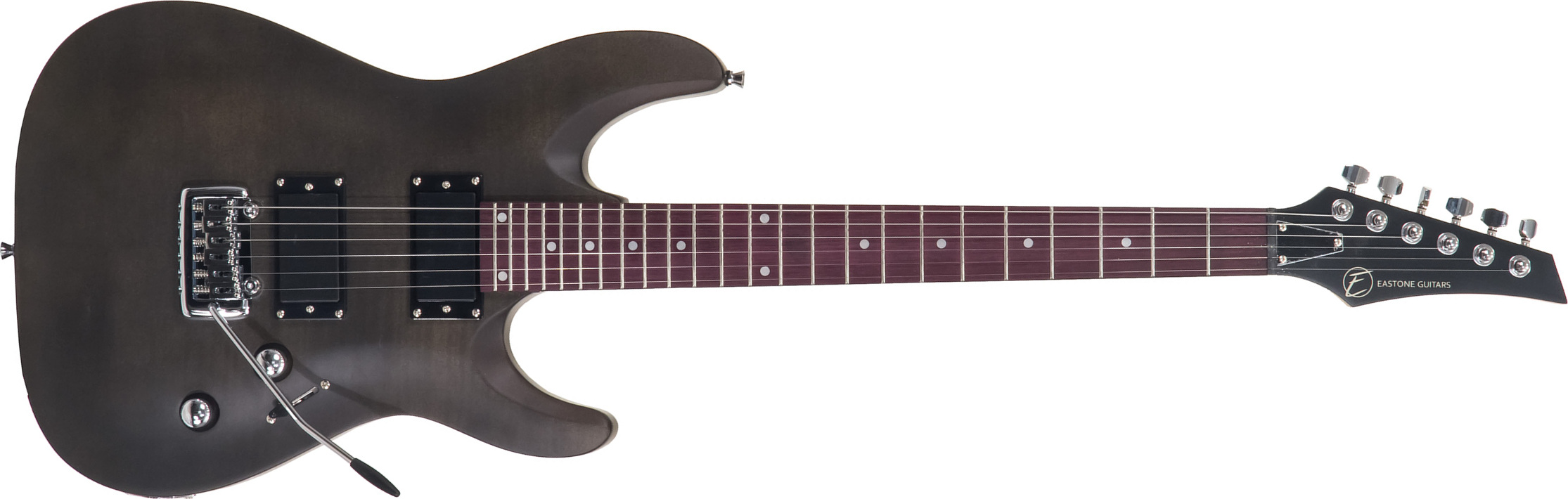 Eastone Metdc Hh Trem Pur - Black Satin - Elektrische gitaar in Str-vorm - Main picture