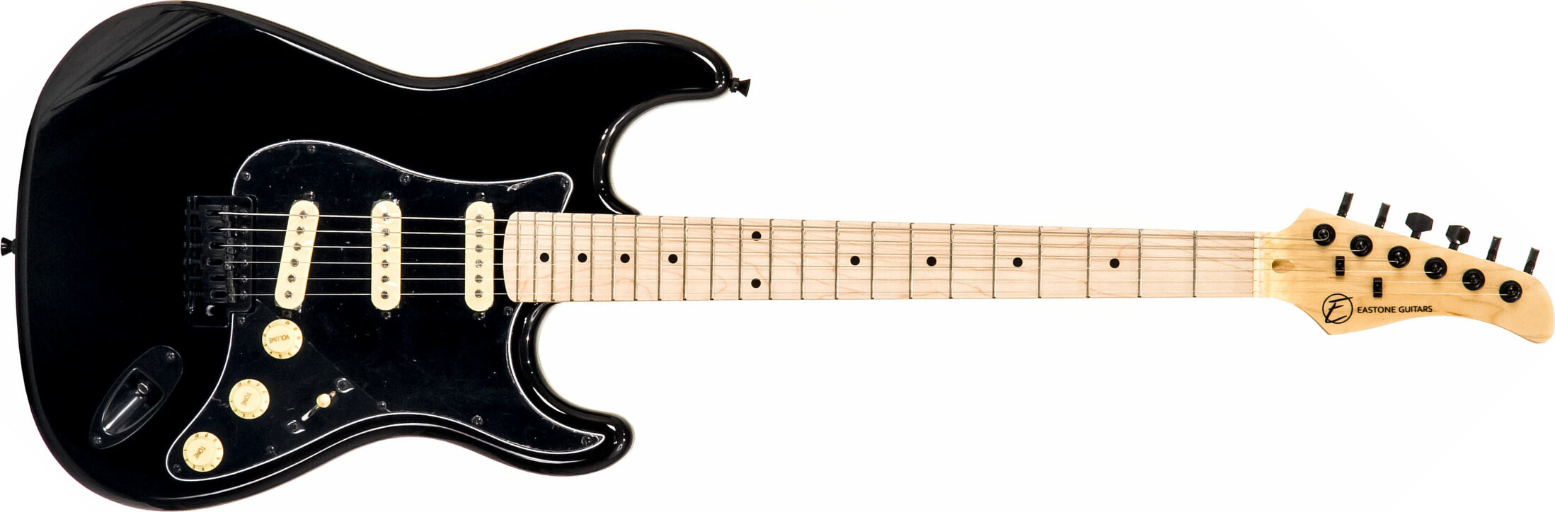 Eastone Str70 Gil Sss Trem Mn - Black - Elektrische gitaar in Str-vorm - Main picture
