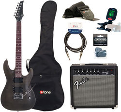 Elektrische gitaar set Eastone METDC +Fender Frontman 20G +Accessories - Black satin