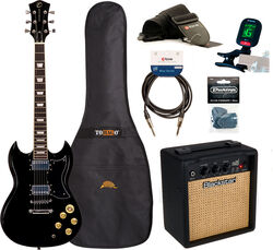 Elektrische gitaar set Eastone SDC70 +Blackstar Debut 10E +Accessories - black